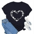 thumbnail image 2 of T-Shirts de la Saint-Valentin pour Femmes, T-Shirts Graphiques Cœur d'Amour, T-Shirts Graphiques Mignons pour Adolescentes, T-Shirts Décontractés Imprimés pour la Saint-Valentin, T-Shirt Col Rond Imprimé, Chandail pour Femmes, 2 of 8