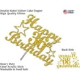 thumbnail image 3 of 36 Birthday Cake Topper Gold Glitter, Party Decoration Ideas, Sturdy Doubled Sided Glitter, Acrylic Stick. Made in USA (36th), 3 of 4