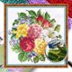thumbnail image 1 of Kit Punto Cruz Con Flores Impresas Cuentas Bordado Parcial Arte para El 46x45cm, 1 of 9