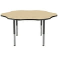 thumbnail image 3 of ECR4Kids 60in Flower Everyday T-Mold Adjustable Activity Table Maple/Black/Black - Super Leg, 3 of 8