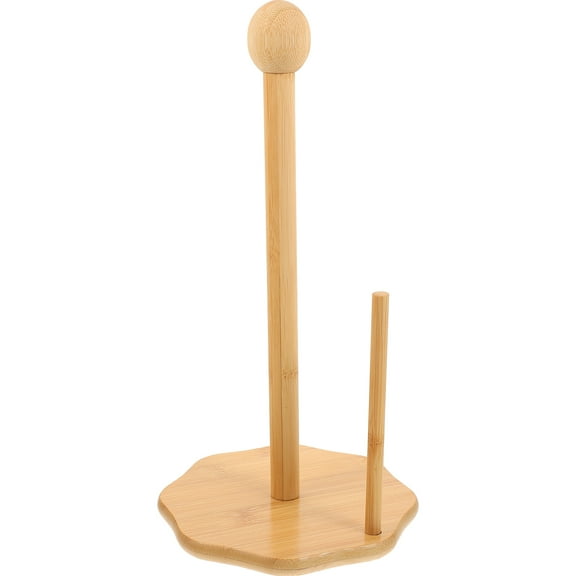 ORDDIART Standing Paper Towel Holder Countertop Brown Wood 1Pcs