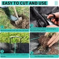 thumbnail image 3 of QinaQin 2.4 OZ 3x600 FT Weed Barrier Fabric,Heavy Duty Weed Landscape Block Fabric,Easy Setup Woven Driveway Garden Fabric for Yard,Black, 3 of 8