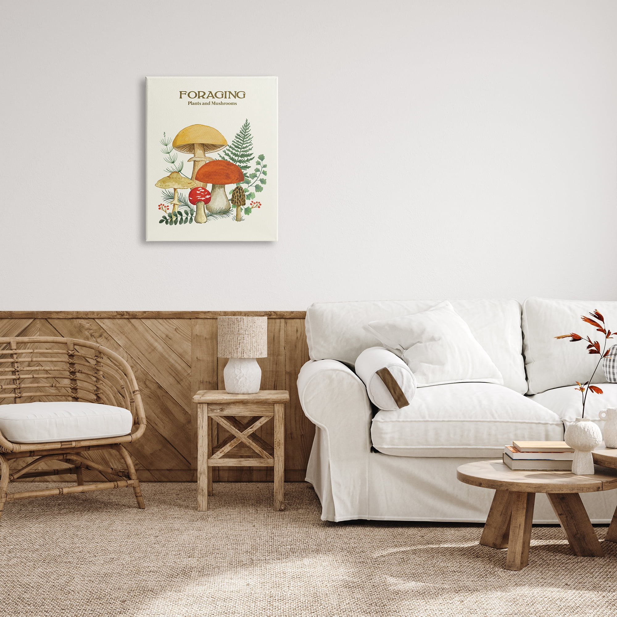 Stupell Industries Botanical Plants & Mushrooms Botanical & Floral Painting Gallery Wrapped Canvas Print Wall Art, 24 x 30
