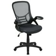 thumbnail image 3 of BizChair High Back Dark Gray Mesh Ergonomic Swivel Office Chair with Black Frame and Flip-up Arms, 3 of 16