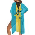 thumbnail image 5 of HELLHERO Polyester Bathing Suit Cover Up for Vacation Loose Free Size Long Kimono Swimsuit Cover Up Butterfly Print, 5 of 6