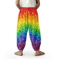 thumbnail image 4 of DISNIMO Colorful Rainbow Girls Harem Pants Size 3-7 Bloomer Trousers for Girls Bloomer Harem Pants Kids Harem Bloomers Long Pants for Girls Bloomer Trousers Elastic Waist Pants Kids Beach Pants, 4 of 7