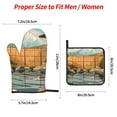 thumbnail image 2 of Fotbe Tranquil Garden Landscape for 4Pcs Oven Mitts and Pot Holders, 500℉ Heat Resistant Oven Mitts , Non-Slip Silicone Surface Safe for Baking, Cooking, BBQ, 2 of 6
