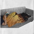 thumbnail image 6 of Safari Soft Flannel Fleece Throw Blanket, Sunset a Giraffe Ostrich Hippo Adventure Exotic Pastoral Wilderness, Cozy Plush for Indoor and Outdoor Use, 50" x 70", Dark Brown Apricot, by Ambesonne, 6 of 6