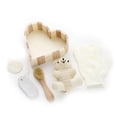 thumbnail image 1 of Yuarrent Juego de baño de 6 uds., flor de baño de en forma de corazón, bola de esponja de piedra pómez, herramientas de hidratantes, Juegos de accesorios de baño traje de oso Yuarrent HA074800-01, 1 of 6