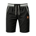 thumbnail image 4 of Sheghy Cotton Shorts for Women 100%Cotton Women Spring Autumn Solid Elastic Waist Cotton Linen All-Match Straight Casual Shorts Black S, 4 of 6