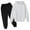 White, variant on Mikilon Boys and Girls Clothing Sets Size 3-9 Years Long Sleeve Hooded Sweatshirts Elastic Waist Black Sweatpants Fall and Winter Solid Color Outfit Sets