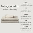thumbnail image 3 of PURE ERA 3pc Duvet Cover Set-Jersey Knit Cotton 100% T-Shirt Cotton-Super Soft Stretchy Zipper Closure-Queen Size,Beige, 3 of 8