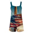 thumbnail image 5 of QATAINLAV Rompers for Women 2025 4th of July Short Jumpsuit Casual Adjustable Straps American Flag Onesie Shorts Patriotic Holiday Overalls with Pockets Blue L Camisas Para Hombres, 5 of 6