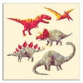 thumbnail image 3 of 24" x 24" Geo Saurs by Michael Buxton - Wall Art Print on Canvas Fabric Beige, 3 of 3