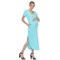 thumbnail image 2 of White Mark Women's Maternity V-neck Maxi Dress, 2 of 5