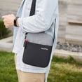 thumbnail image 4 of Bolso de mensajero Bolso de hombro impermeable de nailon Bolso bandolera al aire libre con cremallera ajustable, Negro Eigraketly AP000919-02, 4 of 7