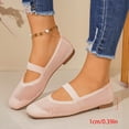 thumbnail image 5 of Samdudou Ballet Flats for Women Closed Toe Mary Jane Slip On Shoes Hollow Out Mesh Knit Upper with Elastic Instep Strap Casual Walking Footwear, 5 of 9