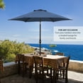 thumbnail image 2 of Ainfox 9ft Navy Blue Patio Umbrella with Push Button Tilt and Crank, Waterproof Outdoor Sunshade Canopy, 2 of 8