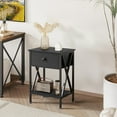 thumbnail image 5 of Taomika Mid Century Modern Nightstand with Storage Shelves, Set of 2 Nightstands, Black Nightstands, 5 of 10