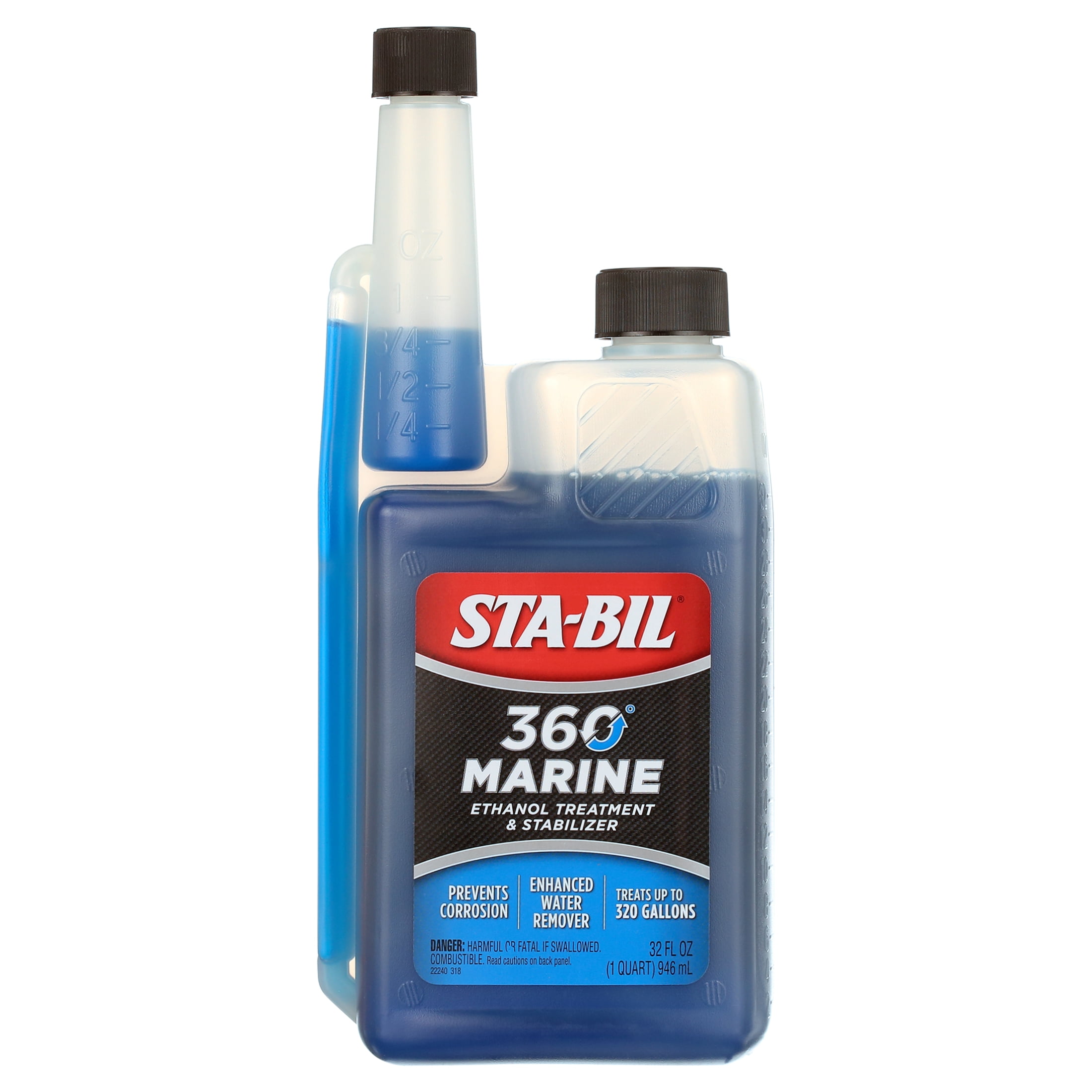 (12 pack) STA-BIL 360 Ethanol Treatment and Stabilizer  - Fuel System and Injector Cleaner | Great for Boats & Watercrafts, In-Season Cleaning & Protection 32 fl. oz. (22240)