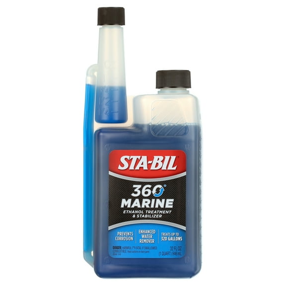 STA-BIL 360 Ethanol Treatment and Stabilizer - Fuel System and Injector Cleaner | Great for Boats & Watercrafts, In-Season Cleaning & Protection 32 fl. oz. (22240)