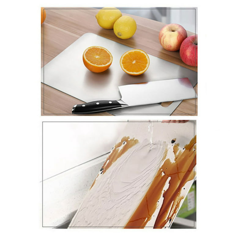 304 Multi-Function Stainless Steel Heavy Duty Cutting Board Rectangular Chopping  Board For Home Kitchen For