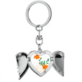 thumbnail image 1 of China Traditional Culture Art Pattern Heart Angel Wing Key Chain Holder, 1 of 3