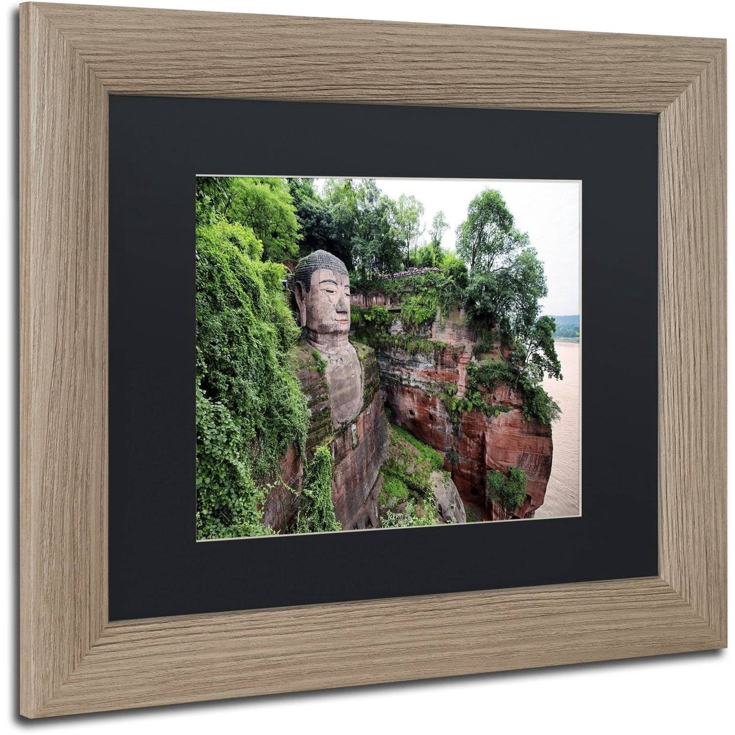 Trademark Fine Art "Giant Buddha" Canvas Art by Philippe Hugonnard, Black Matte, Birch Frame