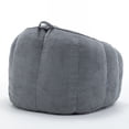 thumbnail image 4 of Corduroy Bean Bag Chair, Oversized Lounge Chair with Handle, Soft Upholstered Round Accent Chair for Living Room Bedroom Kids Room (Gray), 4 of 11