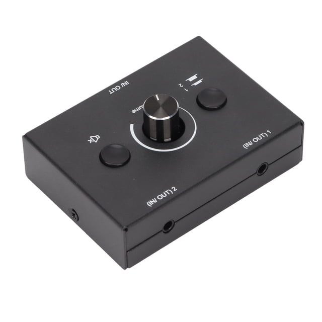 3.5mm Switcher, Two Way Switcher Plug And Play Aluminum Alloy Practical Stereo For Headphone For Speaker