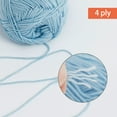 thumbnail image 3 of NICEEC 4 Skeins Soft Baby Yarn 100% Cotton Yarn for Crochet Knitting 4 Ply Yarn Blanket Yarn for DIY Craft Fingering Weight Yarn Total Length 4×175yds/4×50g-Aqua, 3 of 6