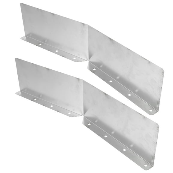 Soimiss 2Pcs Silver Iron Rain Gutter Splash Guards for Roof Protection
