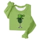 thumbnail image 3 of Camiseta de Cuello Redondo de la Blusa de la Impresión Suelta Casual para el Uso de Vacaciones, Camisetas de Navidad de Manga Larga de la Mujer con Detalles Festivos, 3 of 5