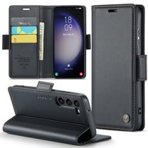 Feishell Wallet Case for Samsung Galaxy S22, RFID Blocking Magnetic Clasp Shockproof Cover, Premium PU Leather Flip Case with Credit Card Slots Holder Kickstand for Galaxy S22,Black