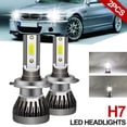 thumbnail image 1 of 2PCS H7 LED Car Headlight Conversion Kit COB High Low Beam Bulb Car Lamp 6000K, 1 of 7