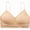 complexion, variant on Women’s Ribbed Wire-Free Camisole Bra, Nude, One Size, V neckline, nylon, slim shoulder straps, for daily layering, sleep, travel