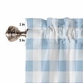 thumbnail image 5 of Kitchen Curtains 45 Inches length, Blue Checkered Window Treatment Curtain Drapes, Blue White Buffalo Plaid Lightweight Window Panels for Living Room Bedroom, 52"x45", 2 Panels, 5 of 7