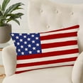 thumbnail image 2 of Independence Day Pillow Covers Blue Red Stars and Stripes American Flag Throw Pillow Cases 12x20 Inch Patriotic U.S. Flag 4th of July Home Decor Cushion Cover for Sofa Couch, 2 of 6