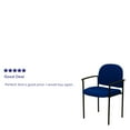 thumbnail image 5 of Flash Furniture Comfort Navy Fabric Stackable Steel Side Reception Chair with Arms, 5 of 13