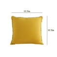 thumbnail image 2 of Tahtuvzn Count 2pcs 17x17" Cotton Linen Fringed Throw P-illow Covers,Sofa Bed Living Room Home Decor, Decorative Pillowcase with Tassel Boho, Gifts for Yourself, Yellow, 2 of 6