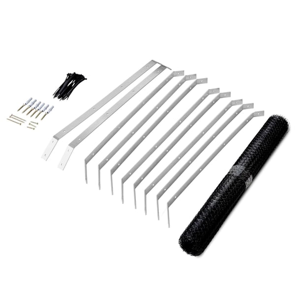 Barrera exterior para gatos, red para gatos, patio trasero, fácil de usar, protección resistente. 20 metros