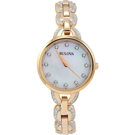 Bulova Women's 98L207 Rose Gold Stainless-Steel Quartz Watch