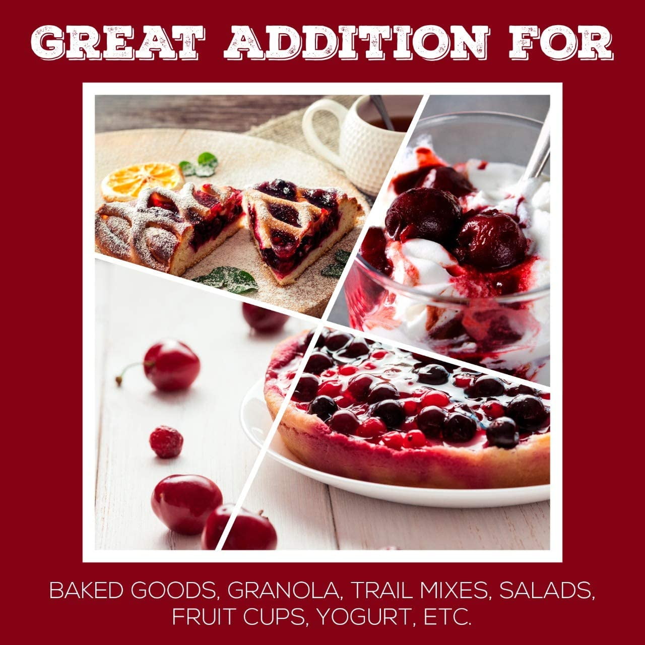 I'M A NUT American Whole Dried Tart Cherries-Sweetened-Kosher- 48 oz Batch Tested Gluten and Peanut Free
