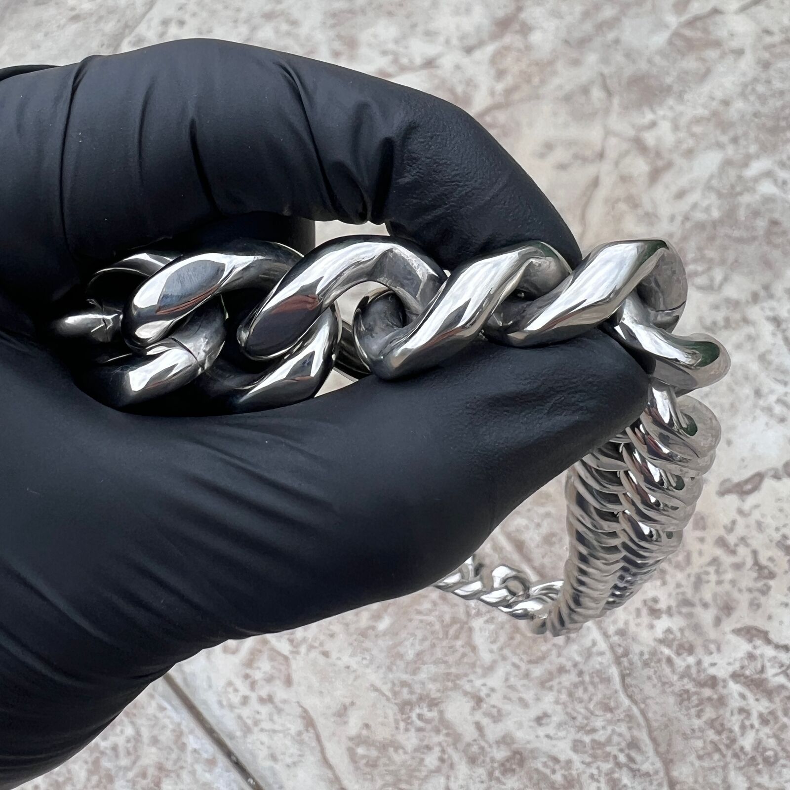 Mens 316L Stainless Steel Miami Cuban Link Chain Heavy Necklace 22MM Thick 24" Inch