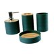thumbnail image 3 of Juego de 4 accesorios de baño Macarena dispensador de jabón decoración de baño jabonera encimera verde oscuro, 3 of 8