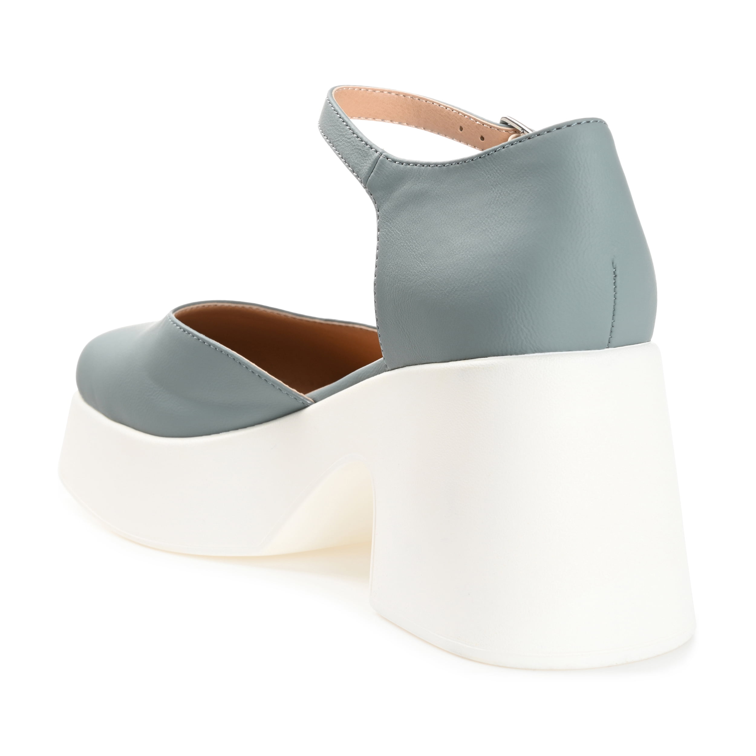 Journee Womens Lizaa Square Toe Ankle Strap Sporty Platform