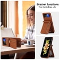 thumbnail image 6 of Allytechgroup Wallet Case for Samsung Galaxy Z Flip 4 with Crossbody Strap, Premium PU Leather Zipper Pocket Shockproof Cards Holder Phone Case for Women Girls, Brown, 6 of 8