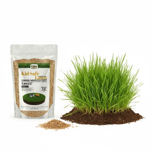 Old Cobblers Farm™ Wicked Tuff Turf Kid Safe Lawn – Soft, Durable Grass Seed Blend for Family Play Areas, Yards & Overseeding (5 lbs | 10 lbs | 15 lbs | 20 lbs)(20lbs)