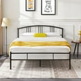 thumbnail image 3 of VECELO 3-Piece Bedroom Set with Full Size Metal Bed Frame and (Set of 2) 3-tier Brown Nightstand, 3 of 9