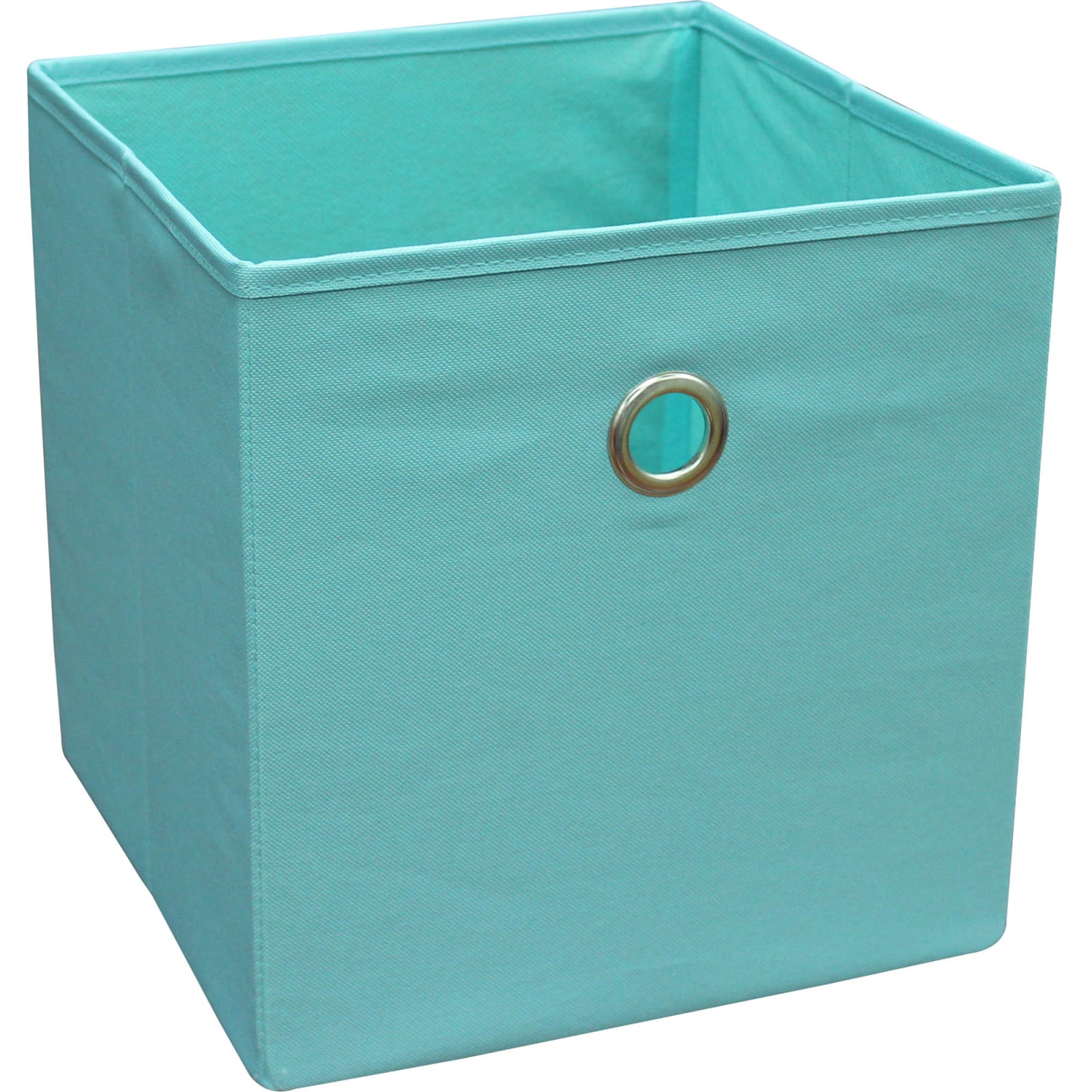 Mainstays Collapsible Fabric Cube Storage Bins (10.5" x 10.5"), Aqua